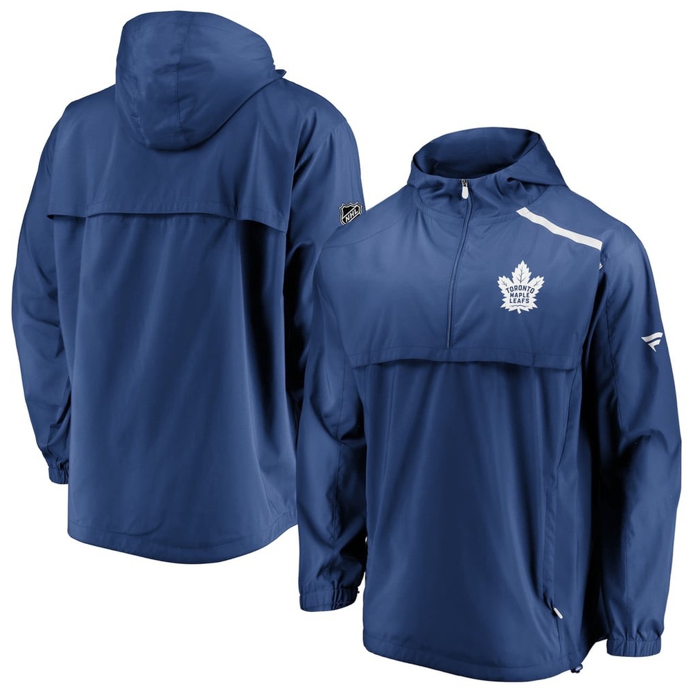 Men’s Toronto maple leaf’s fanatics blue authentic pro rink side anorak pullover